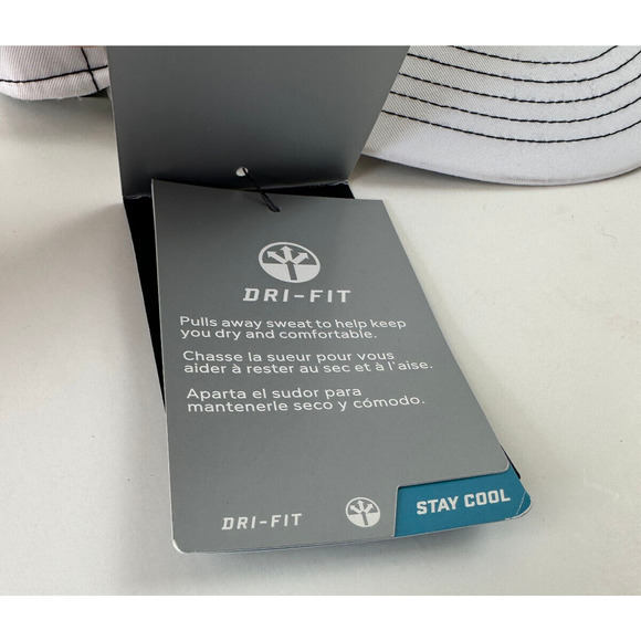 Nike Dri-FIT Swoosh Golf Visor AMC Logo Adjustable White Unisex Hat 429466-100 - Picture 7 of 9